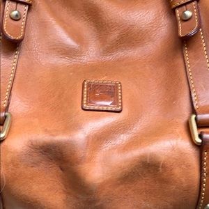 Dooney & Bourke Tan Brown Leather Satchel